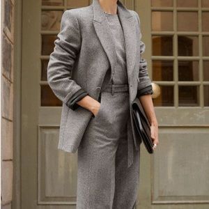 & Other Stories Herringbone wool blazer